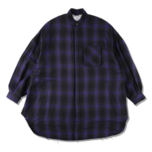 THE JEAN PIERRE ジャン・ピエール Monk Plaid Shirt - MIDNIGHT BLACK -