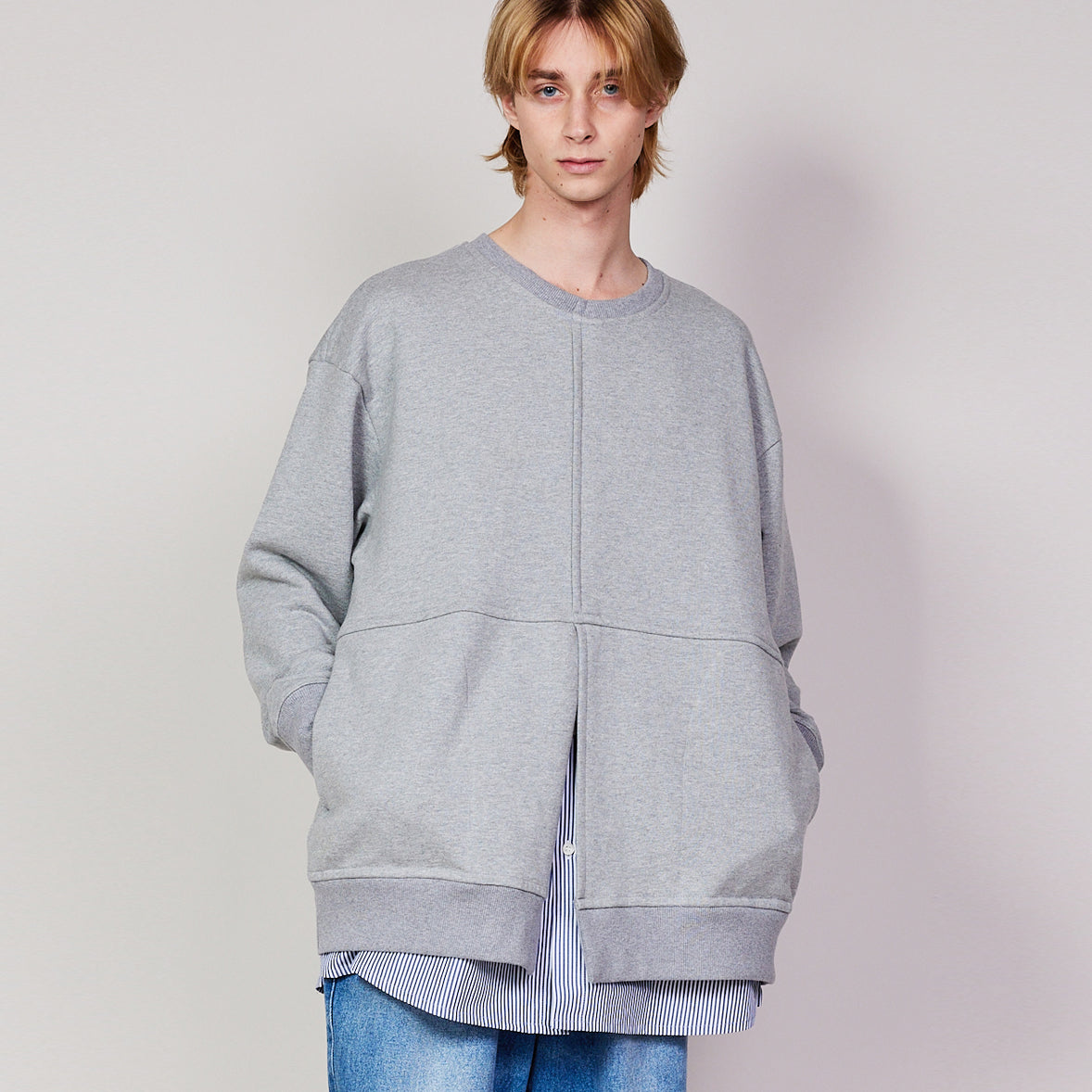 rehacer レアセル Slit Fake Layered CS - GRAY -