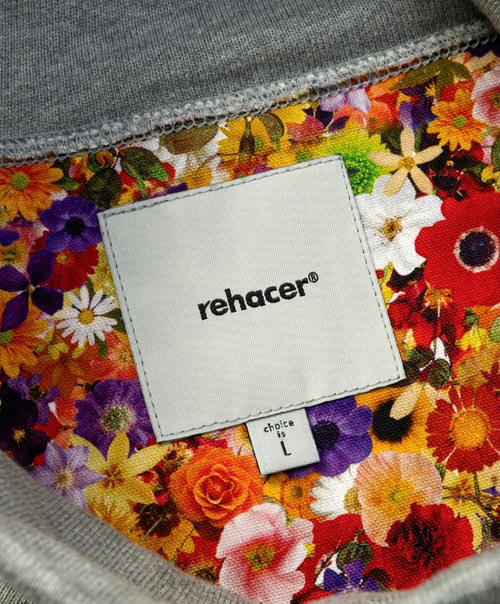rehacer レアセル High Neck Wide Sweat Shirt - GRAY -