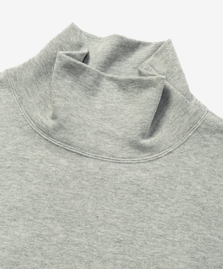 rehacer レアセル High Neck Wide Sweat Shirt - GRAY -