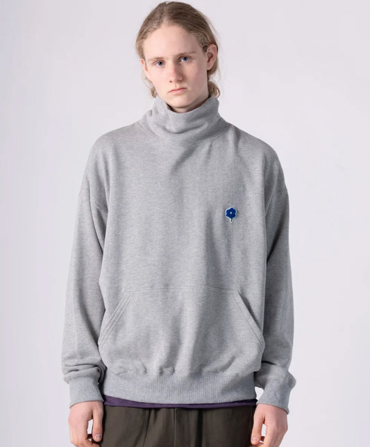 rehacer レアセル High Neck Wide Sweat Shirt - GRAY -