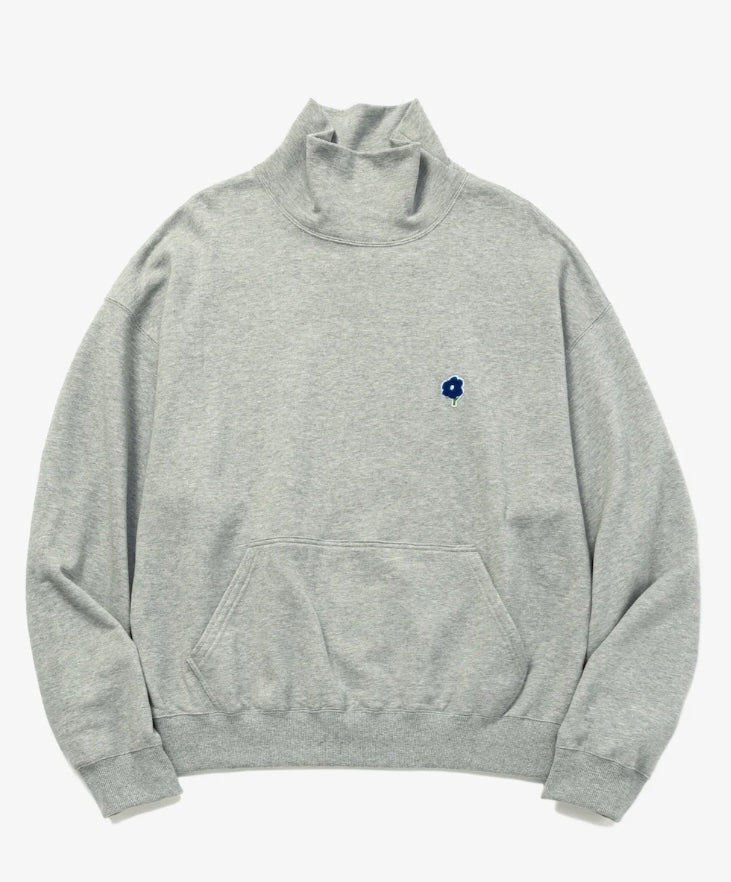 rehacer レアセル High Neck Wide Sweat Shirt - GRAY -