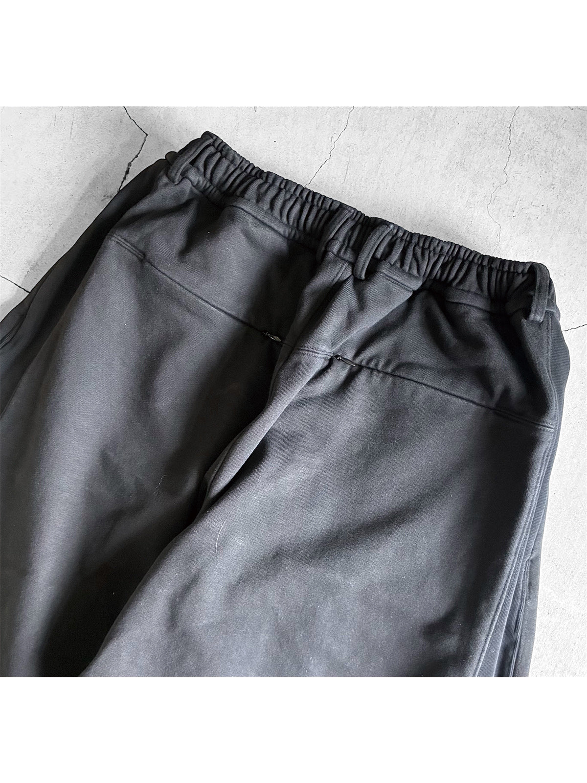 THE JEAN PIERRE ジャン・ピエール 3 Tuck Sweat Wide Trouser  -  BLACK -