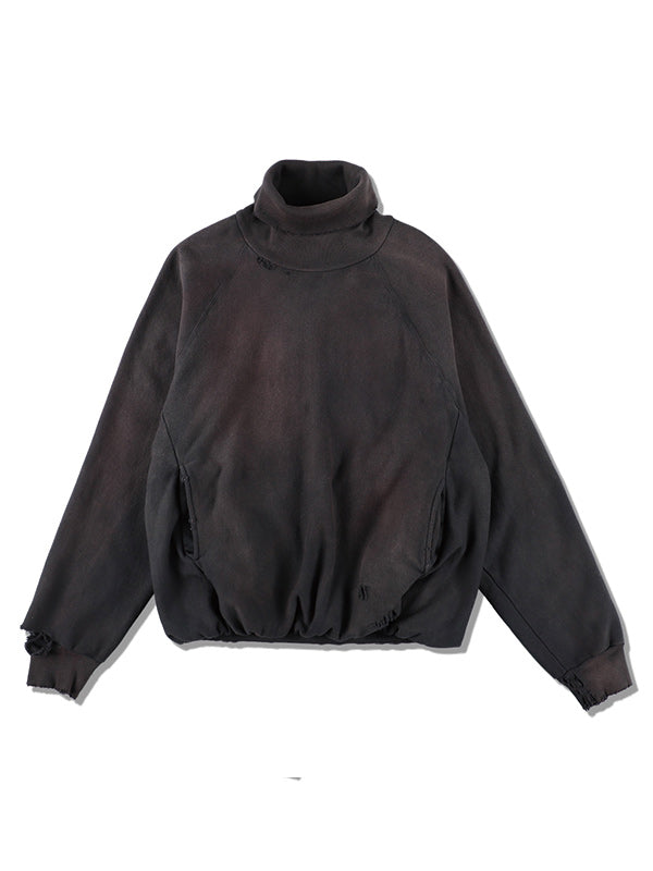 【SALE】THE JEAN PIERRE ジャン・ピエール Pigmentdye Dove Turtle Sweat Shirt - MIDNIGHT BLACK -