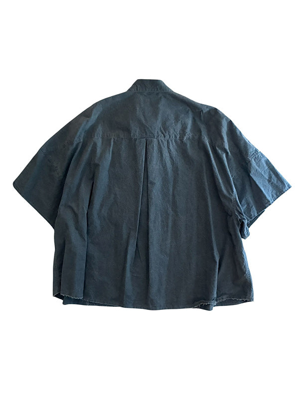 THE JEAN PIERRE ジャン・ピエール Signature 11XL SS Shirt(BROAD) - FADE NAVY -