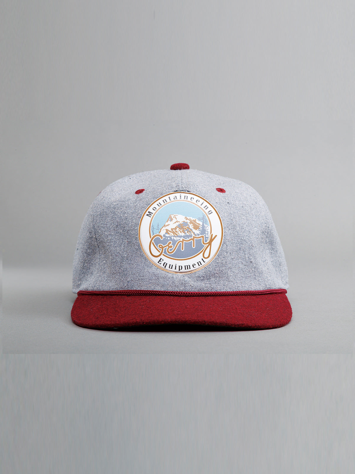 GERRY ジェリー Chambray FLAT CAP - GRAY x WINE -
