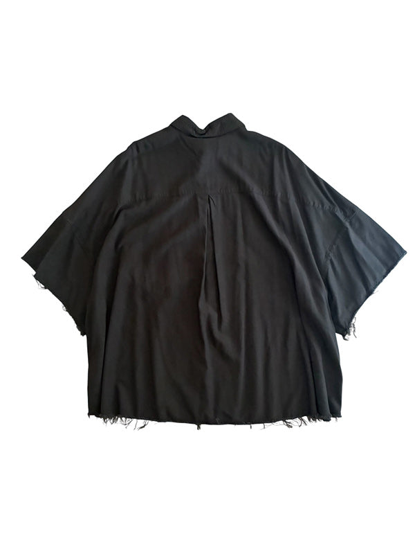 THE JEAN PIERRE ジャン・ピエール Signature 11XL SS Shirt RAYON  - FADE BLACK -