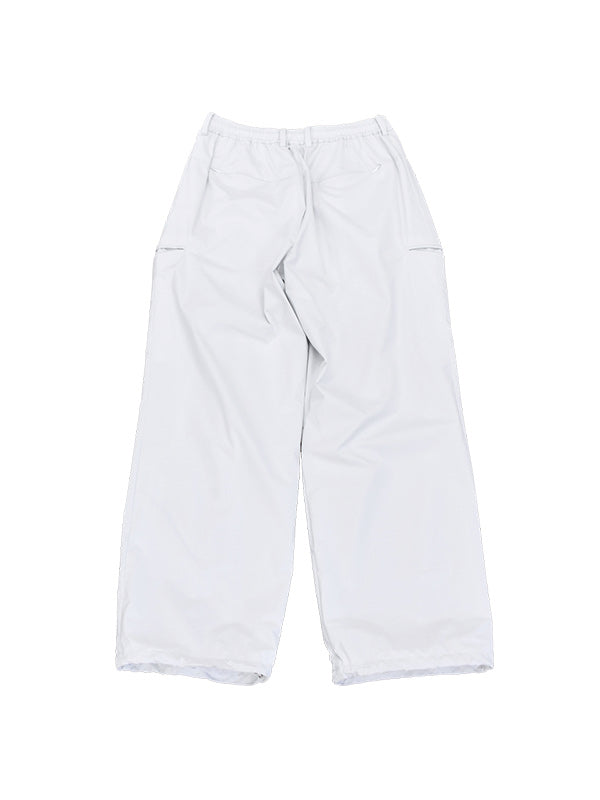 THE JEAN PIERRE ジャン・ピエール 2 BETA 3 Tuck Nylon Trouser -  WHITE -