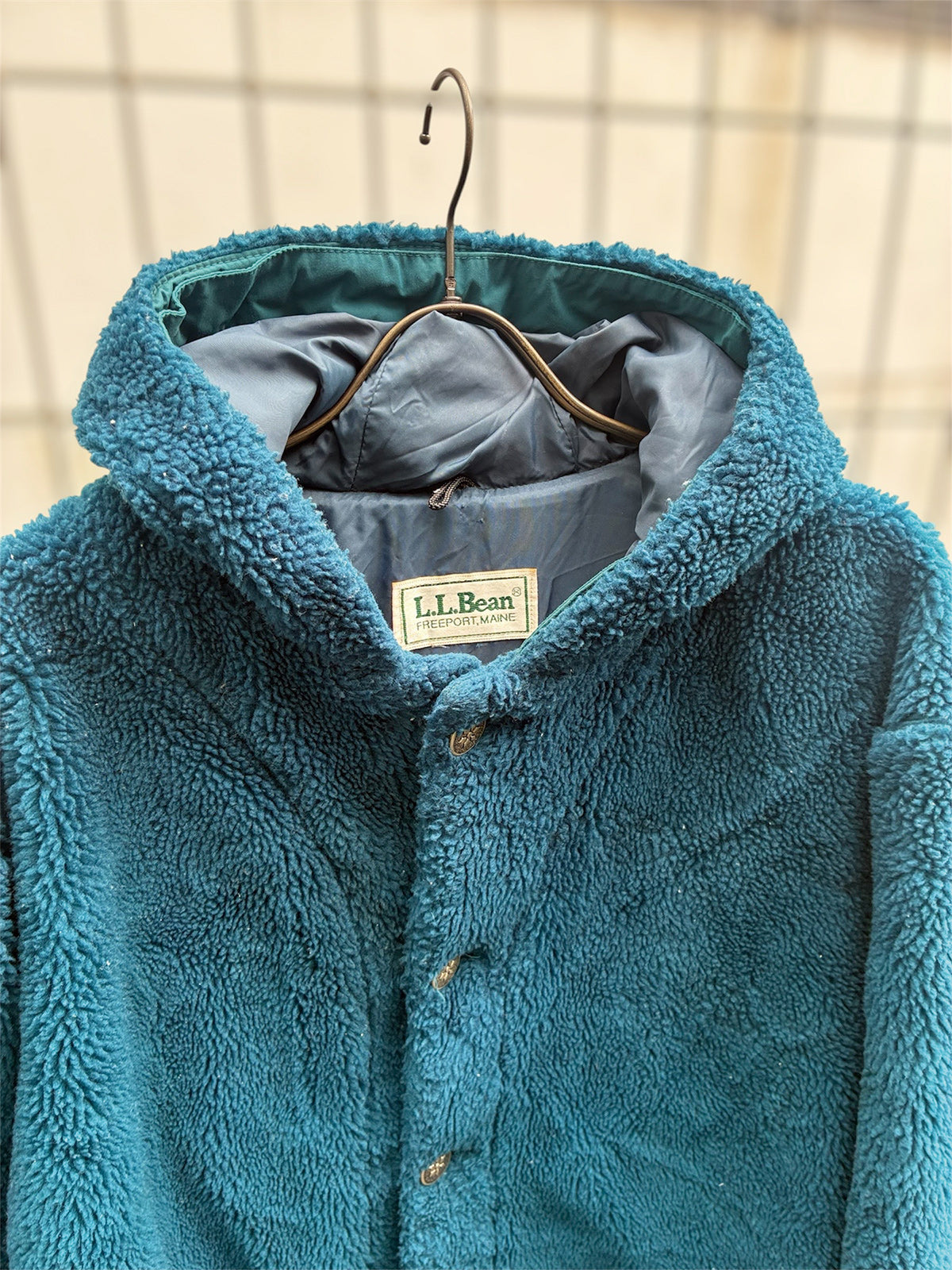 USED COLLECTION ユーズドコレクション vintage LL BEAN fleece food JK - GREEN -