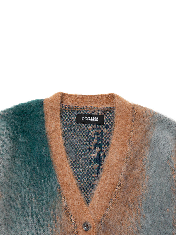 ROTTWEILER R9 MOHAIR CARDIGAN kj着 R9 MOHAIR CARDIGAN【BLACK】｜ROTTWEILER｜MELTING POT（正規取扱店