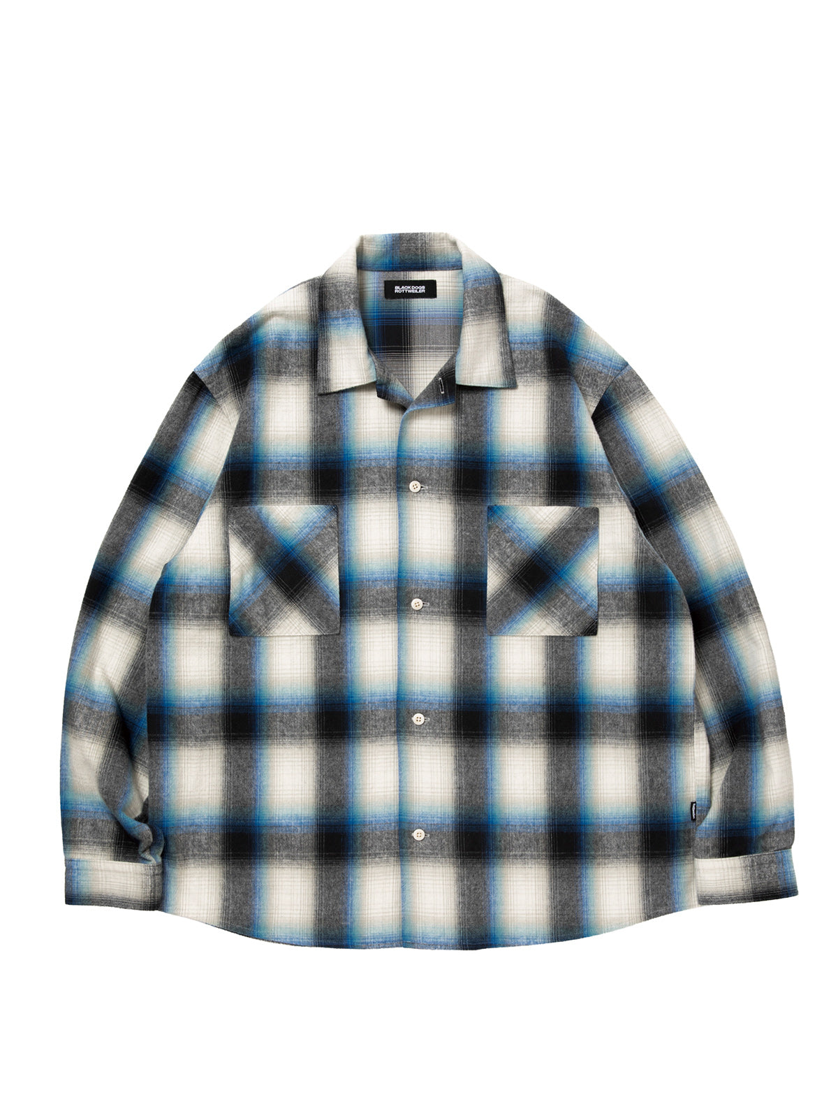 ROTTWEILER ロットワイラー R9 OMBRE CHECK SHIRT - BLUE -