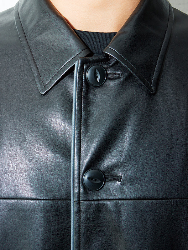 AS STANDARD アズスタンダード FAKE LEATHER CAR COAT