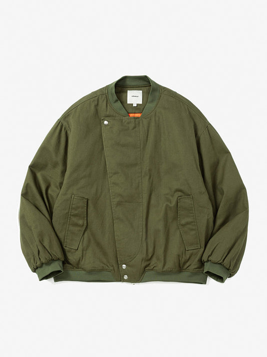 rehacer レアセル Slant Twill Bomber Jacket - KHAKI -