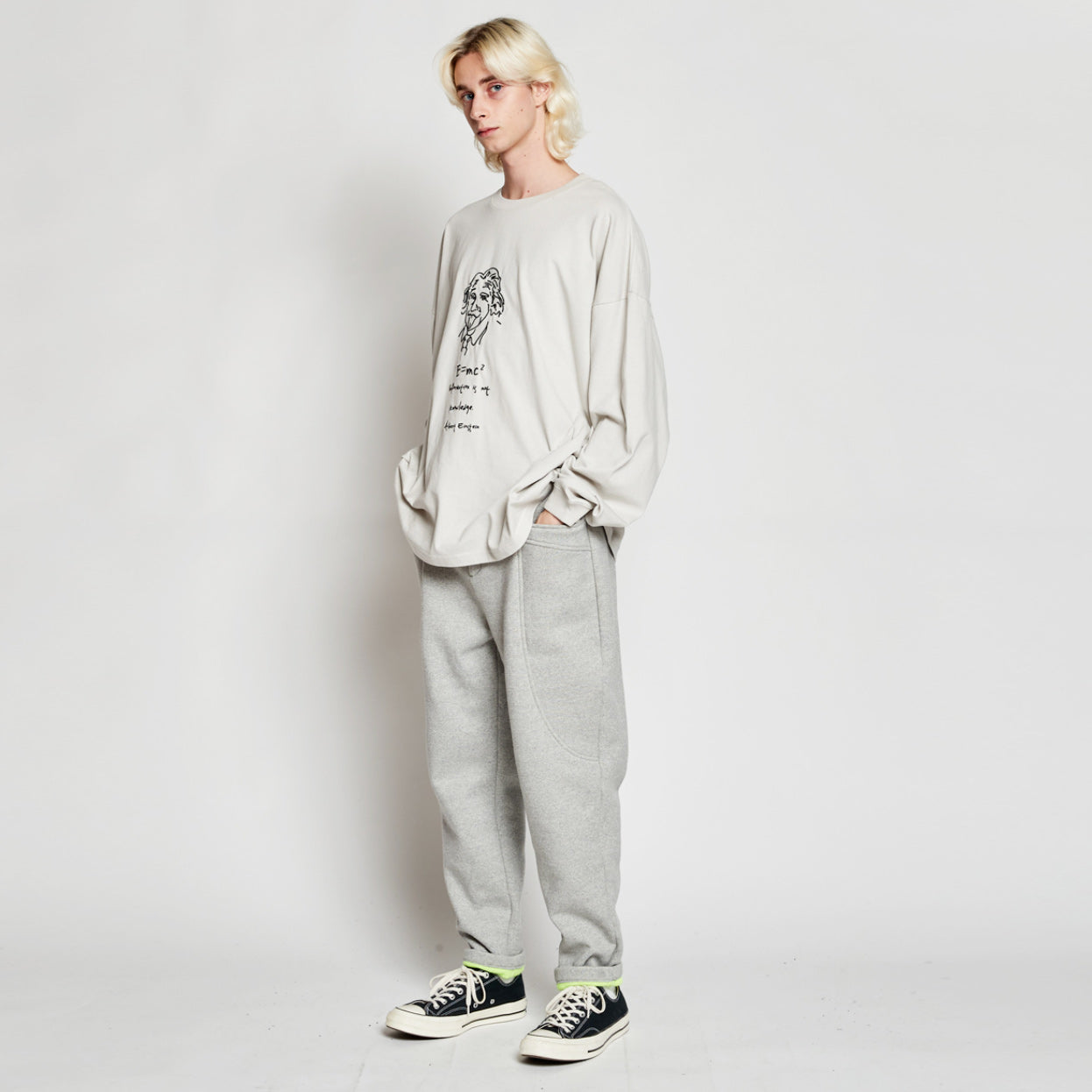 rehacer レアセル Mr.Albert Wide L/S - WHITE -