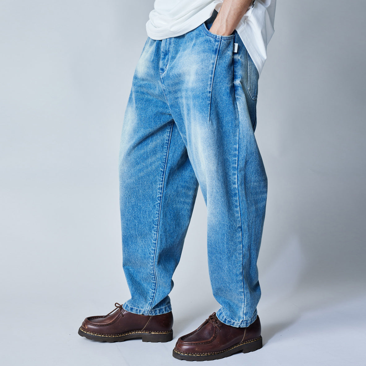 rehacer レアセル Vintage Wash Relaxed Denim