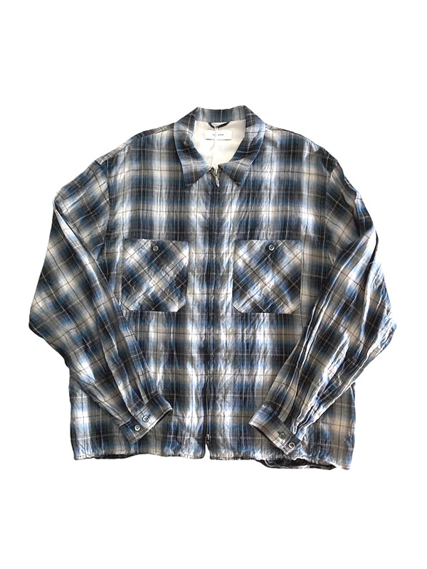 THE JEAN PIERRE ジャン・ピエール Double Gauze Kurt Shirt - BLUE -