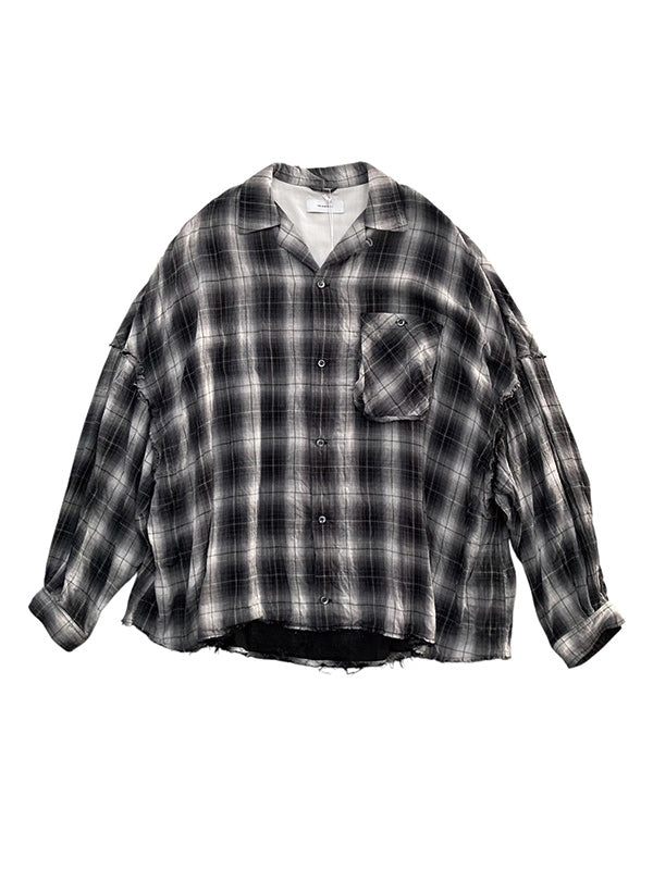 THE JEAN PIERRE ジャン・ピエール Signature 11XL Plaid Shirt - BLACK -