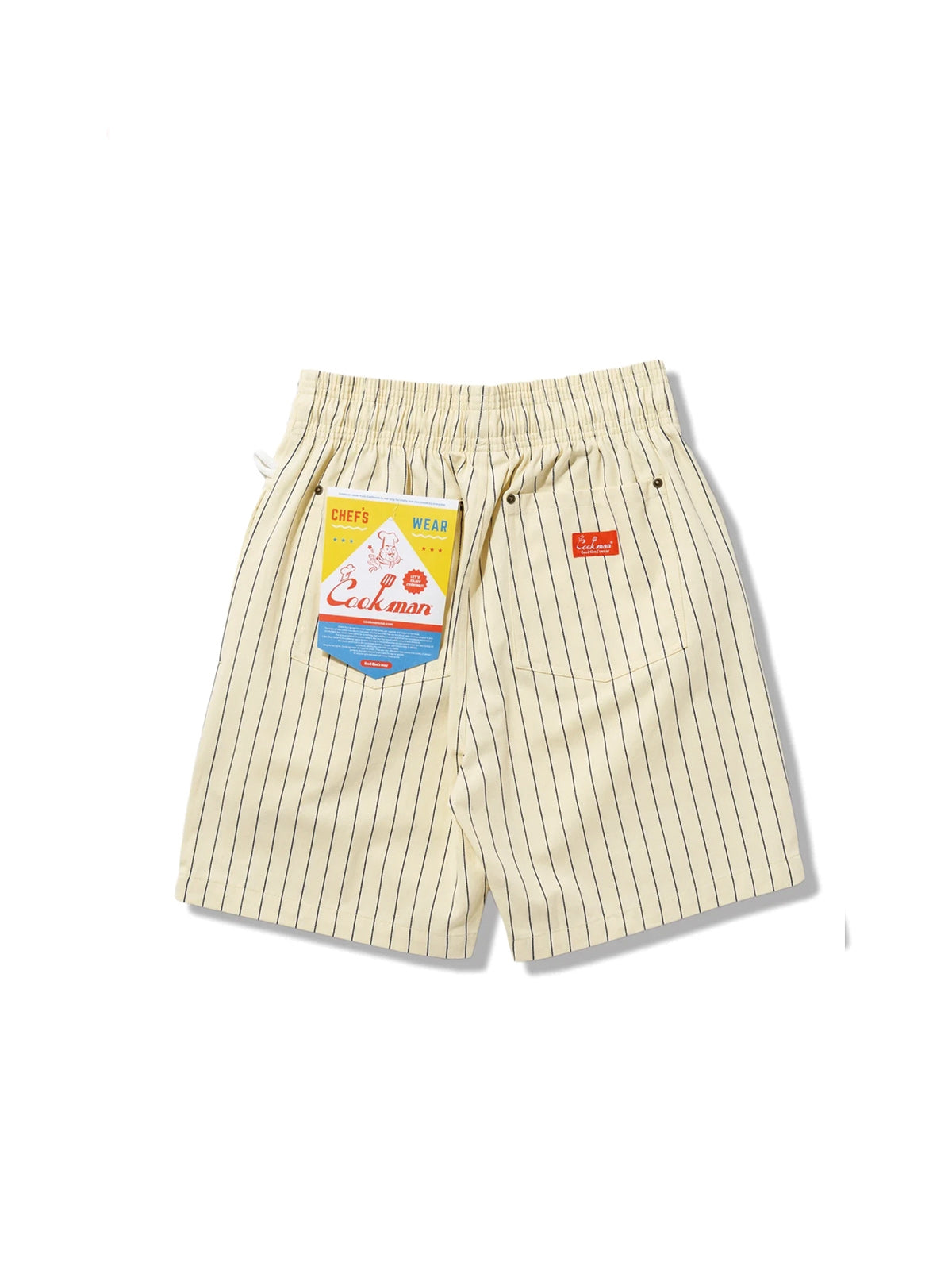 Cookman クックマン シェフパンツ Carpenter's Pants Short Front Pocket Herringbone - CREAM-