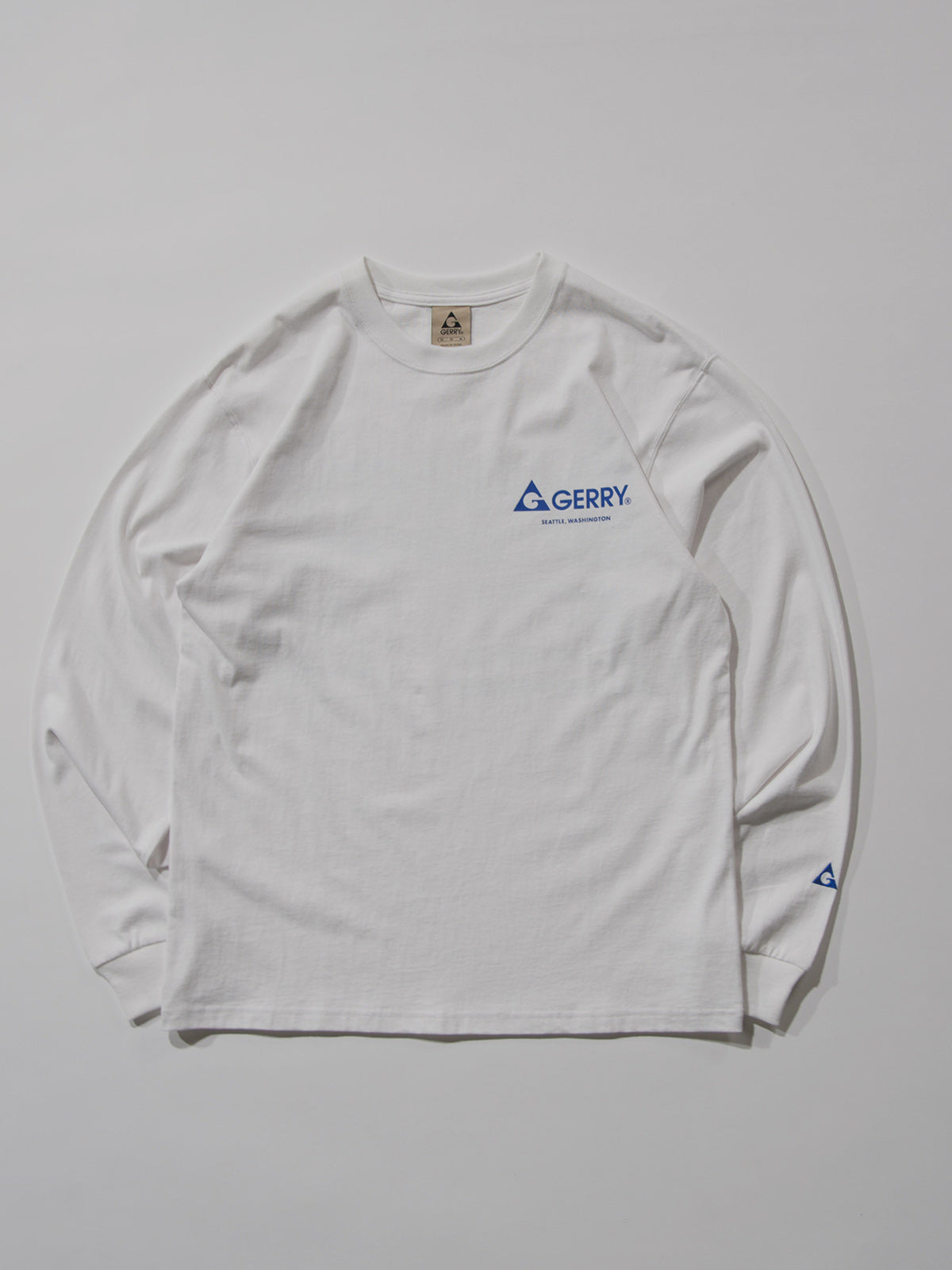 GERRY ジェリー 7.5oz Heavy Cotton Jersey L/S Graphic T - WHITE -
