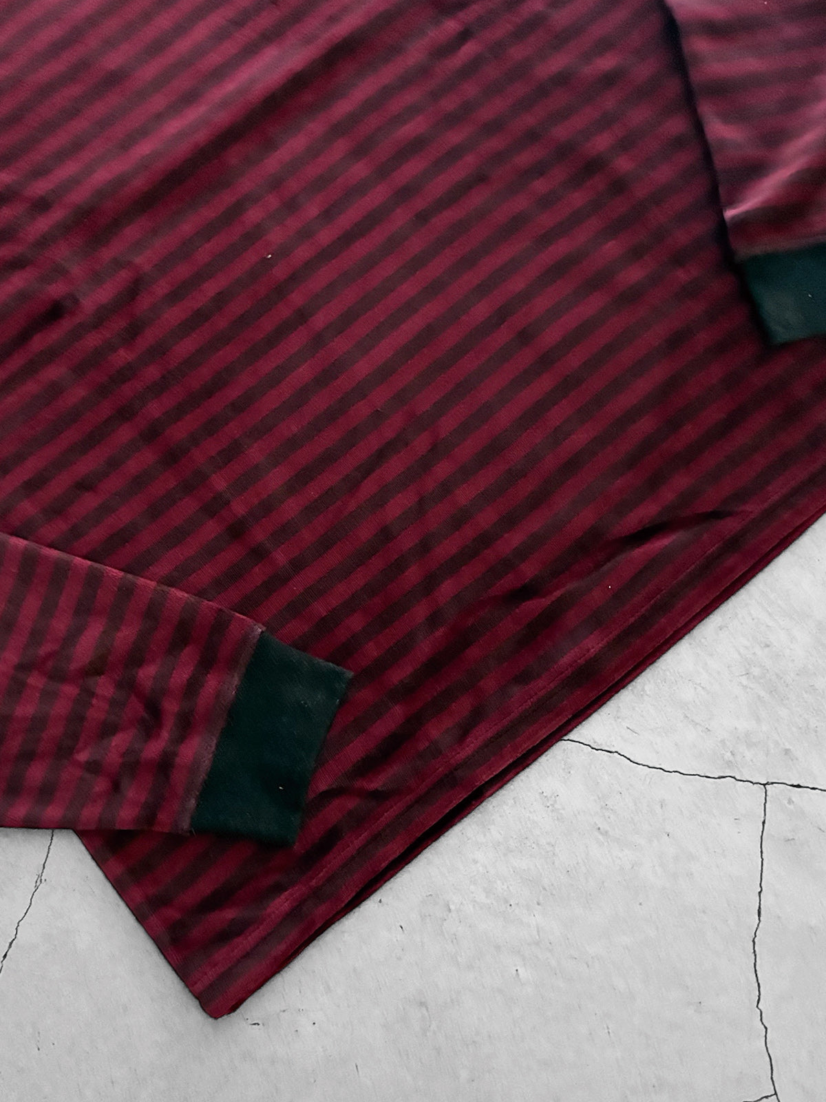 AS STANDARD X SCREEN STARS アズスタンダード x スクリーンスターズ  VELOUR BORDER LS/TEE - BURGUNDY -