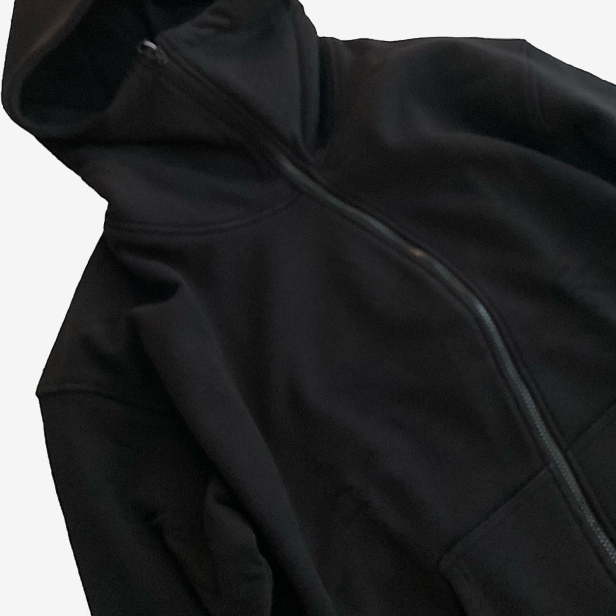 rehacer レアセル Wave Zip High Hoodie PK - BLACK -