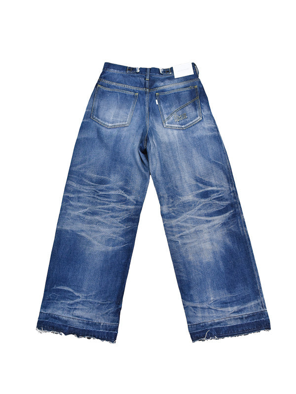 THE JEAN PIERRE 2-Tuck Denim Trouser - VINTAGE BLUE -
