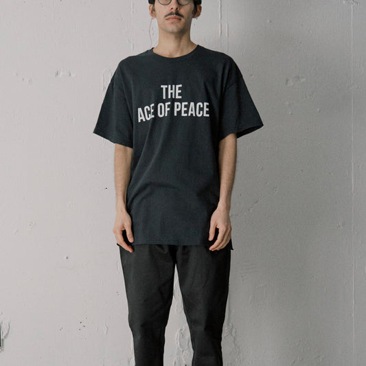 【MORE SUMMER SALE】AS STANDARD アズスタンダード ACE OF PEACE TEE - BLACK -