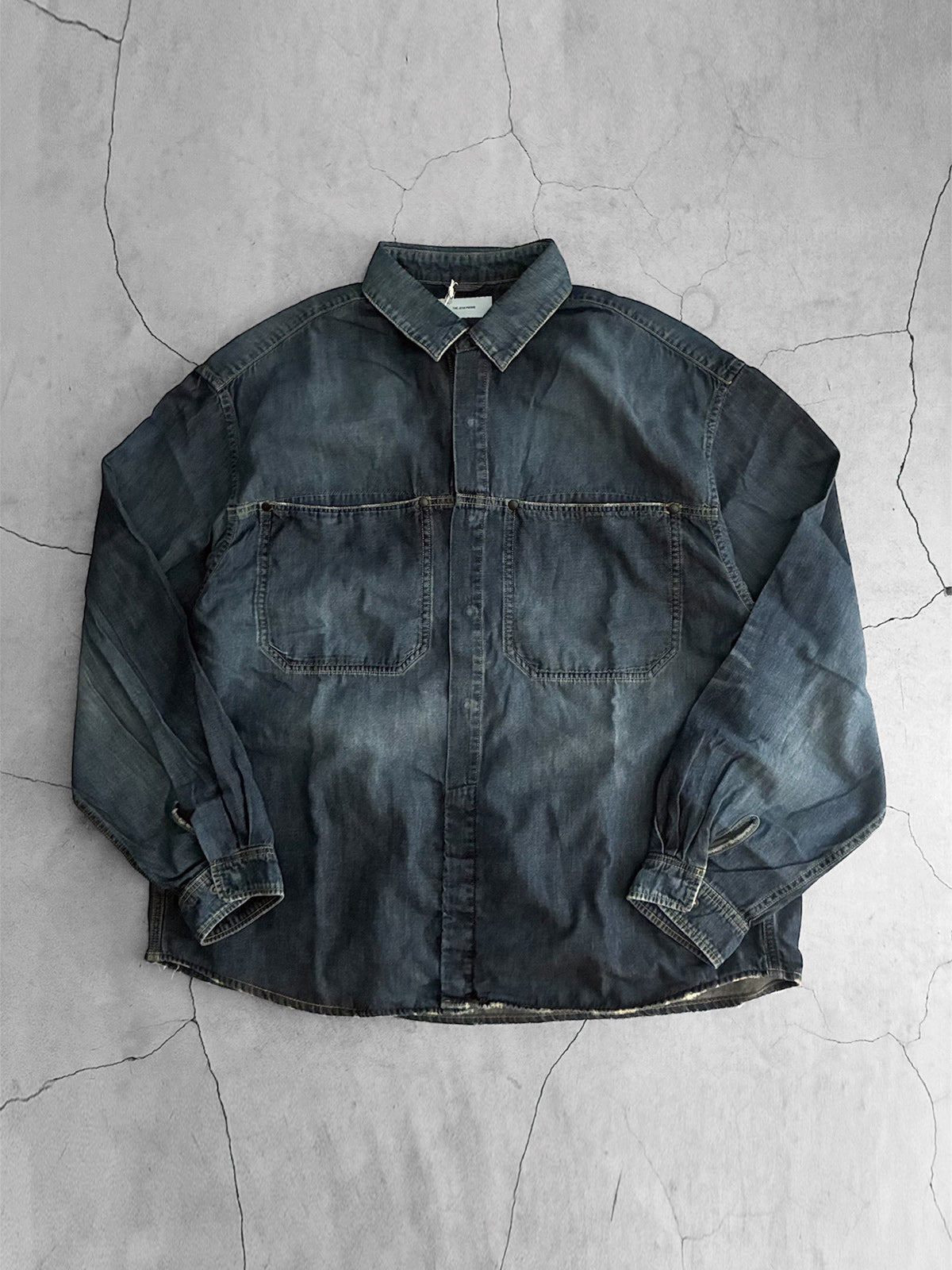 THE JEAN PIERRE ジャン・ピエール Drop Pocket Denim Shirt  - VINTAGE BLUE -