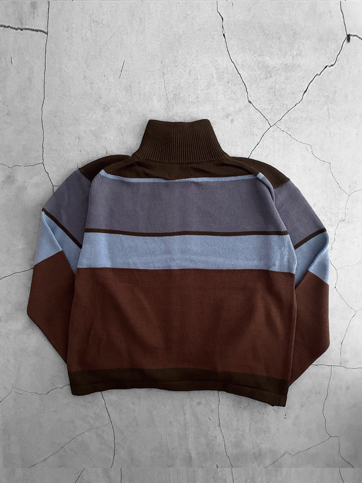 THE JEAN PIERRE ジャン・ピエール Multi Border Drivers Knit  - BROWN -