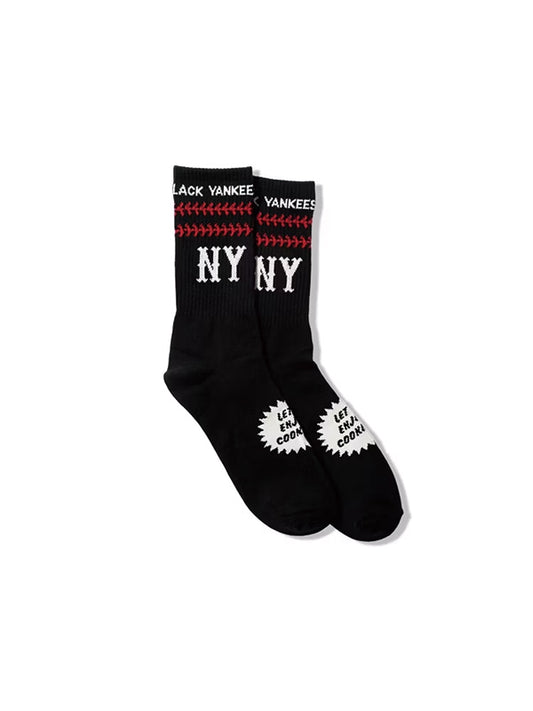 Cookman クックマン ソックス Rib Crew Socks Negro Leagues NY - Black Yankees -