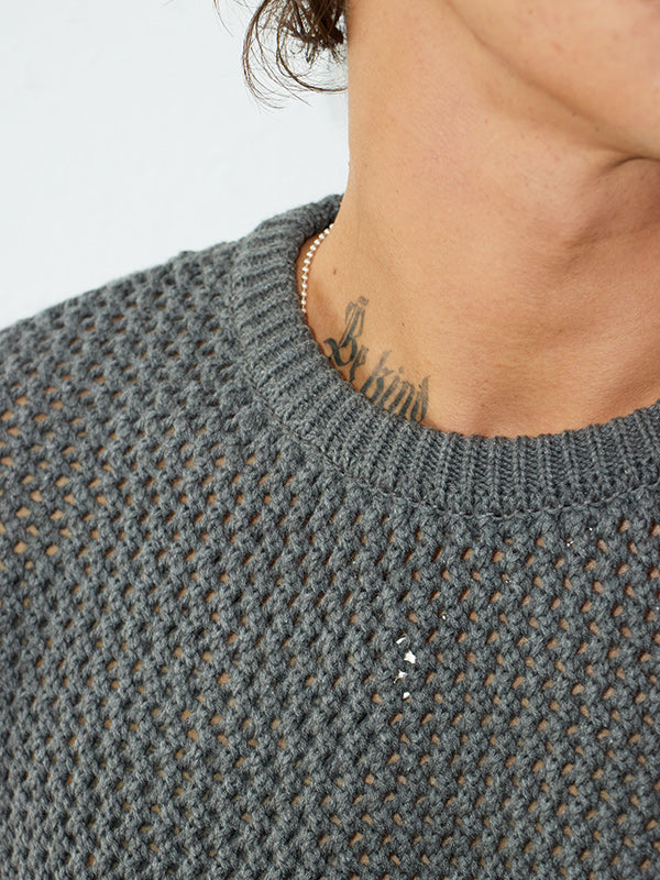 [MORE SUMMER SALE] AS STANDARD MESH CREW KNIT