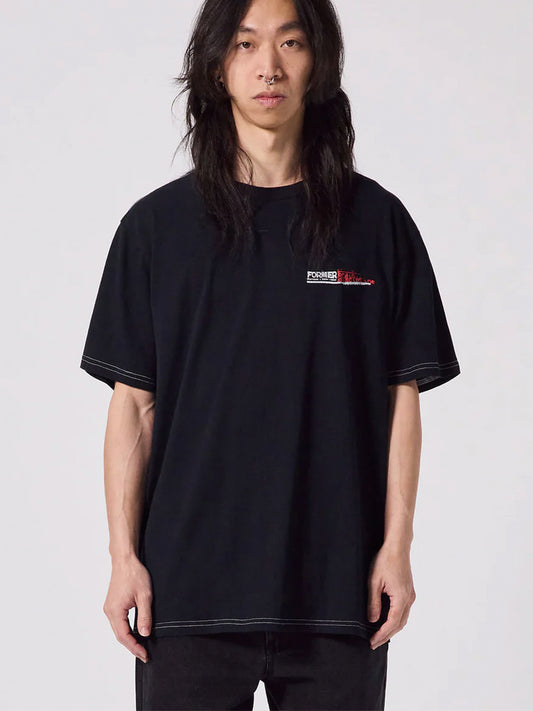 FORMER フォーマー DISCIPLINE OVERSIZED T-SHIRT - BLACK -