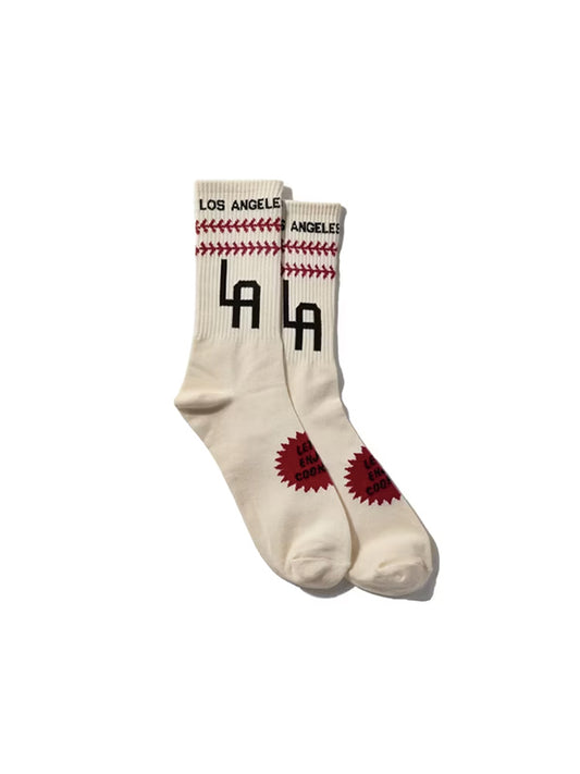 Cookman クックマン ソックス Rib Crew Socks Negro Leagues LA - White Sox -
