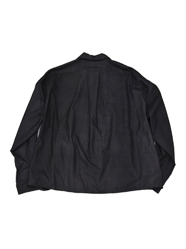 THE JEAN PIERRE ジャン・ピエール Urban Wool Tech Pyjama Shirt - INK BLACK -