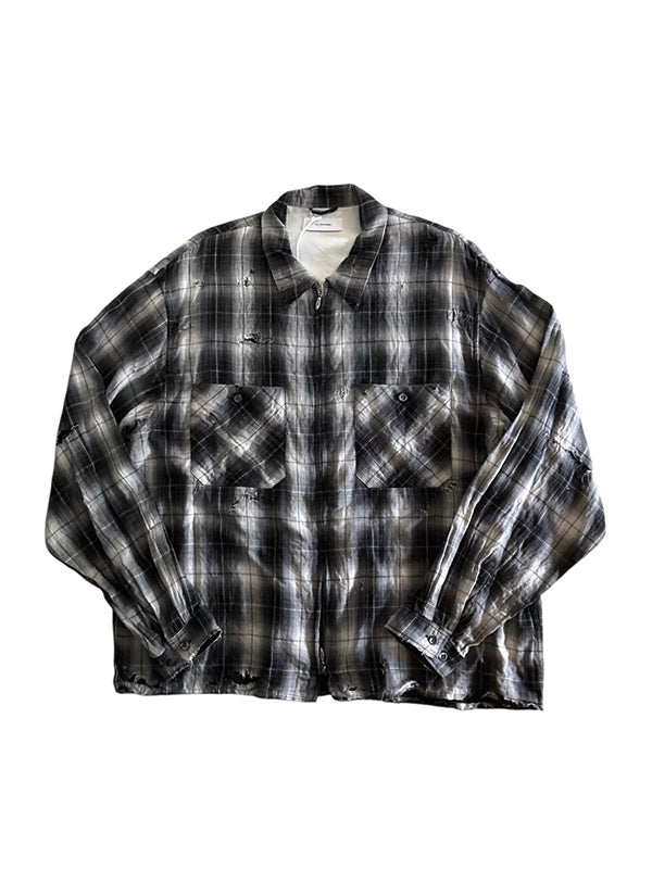 THE JEAN PIERRE ジャン・ピエール Grunge Destroy Kurt Shirt - BLACK -