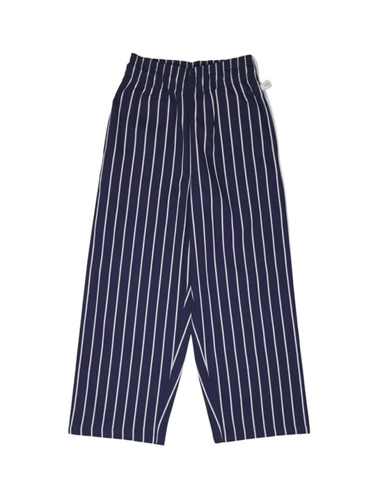 Cookman クックマン シェフパンツ Wide Chef Pants Stripe - NAVY -