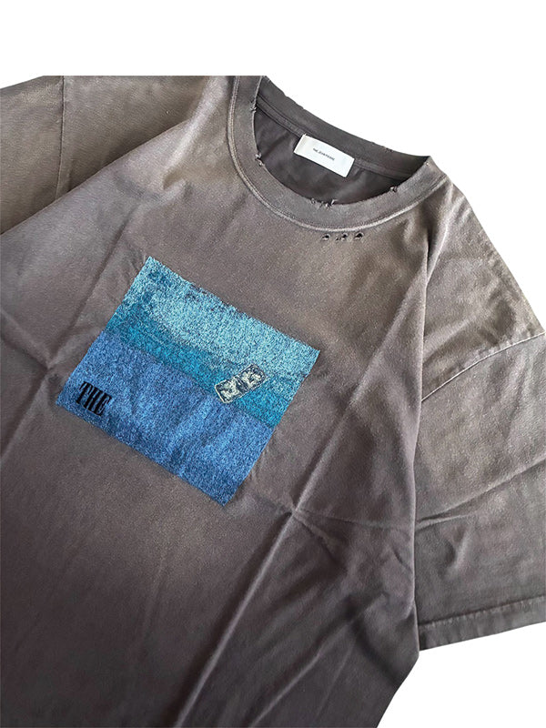 THE JEAN PIERRE ジャン・ピエール Pigment PHOTO EMB SS TEE - FADE BLACK -