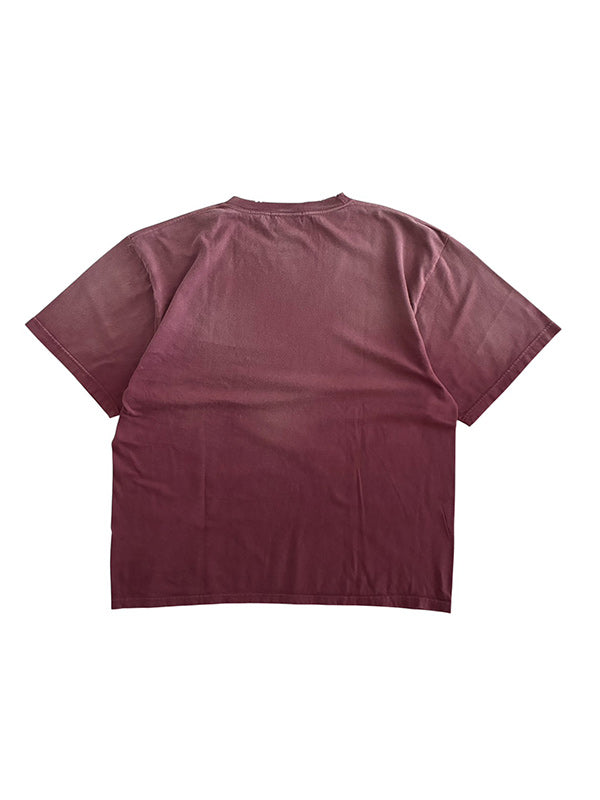 THE JEAN PIERRE ジャン・ピエール Signature Pigmentdye Grunge Destroy SS TEE - BOUDEAUX -