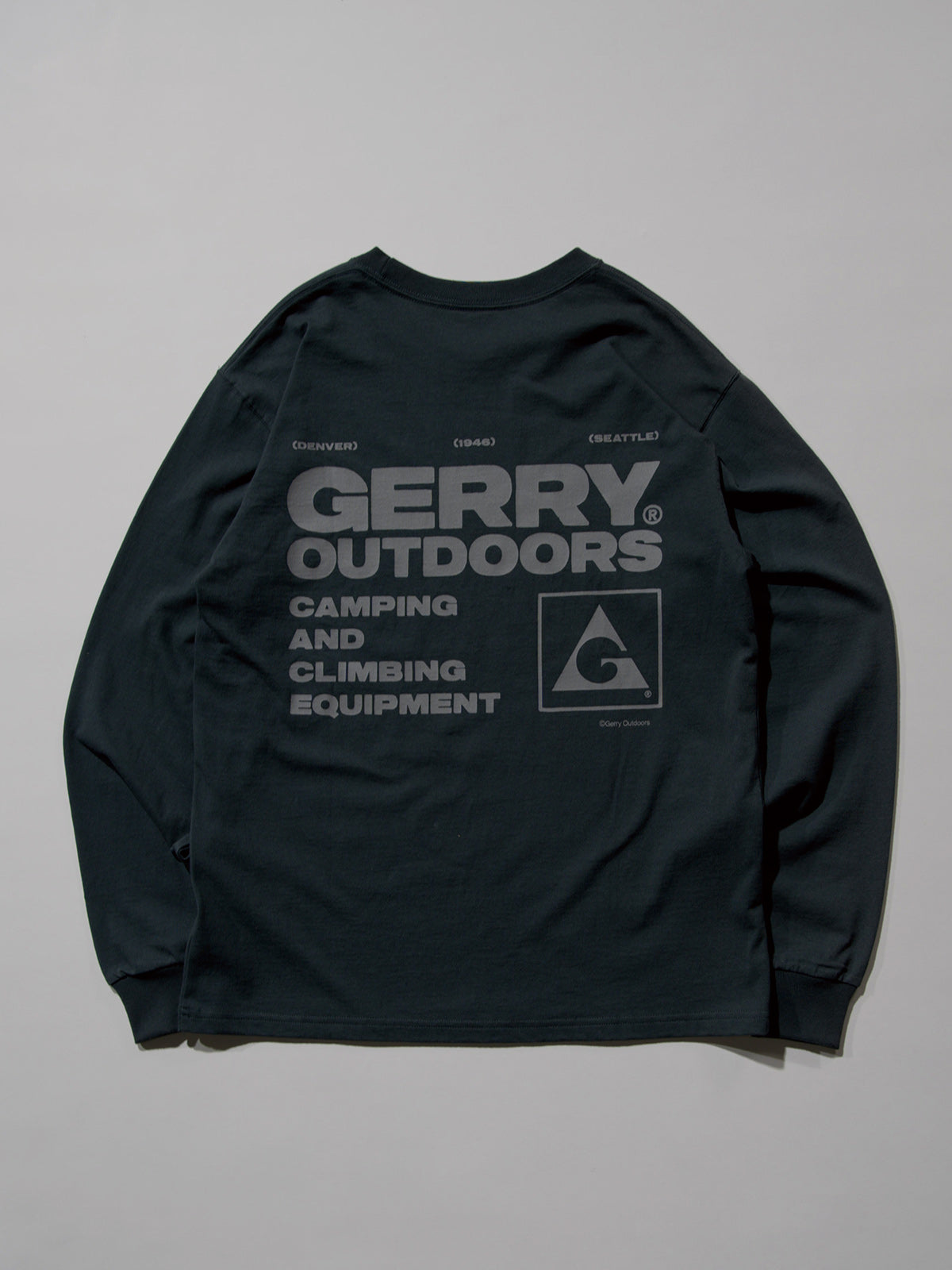 GERRY ジェリー 7.5oz Heavy Cotton Jersey L/S Graphic T - CHARCOAL -