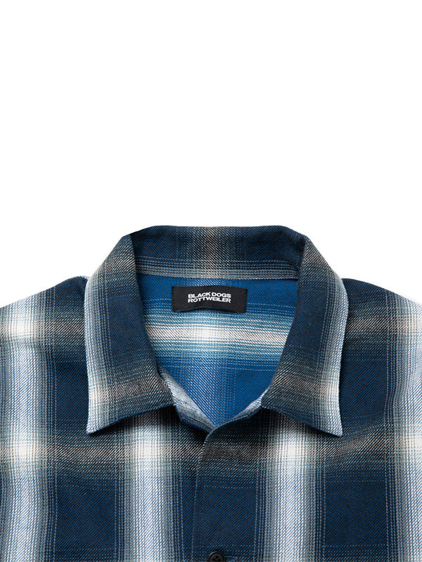 ROTTWEILER ロットワイラー R9 OMBRE CHECK SHIRT - BLUE -