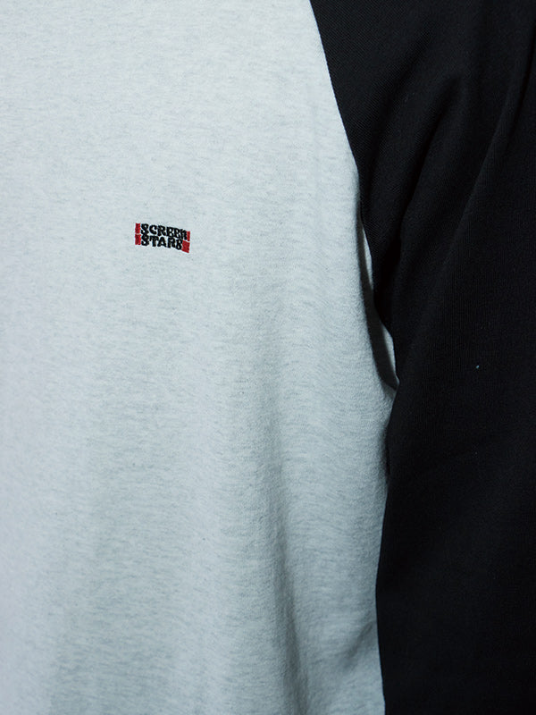 AS STANDARD X SCREEN STARS アズスタンダードxスクリーンスターズ　BASEBALL TEE - BLACK / ASH -