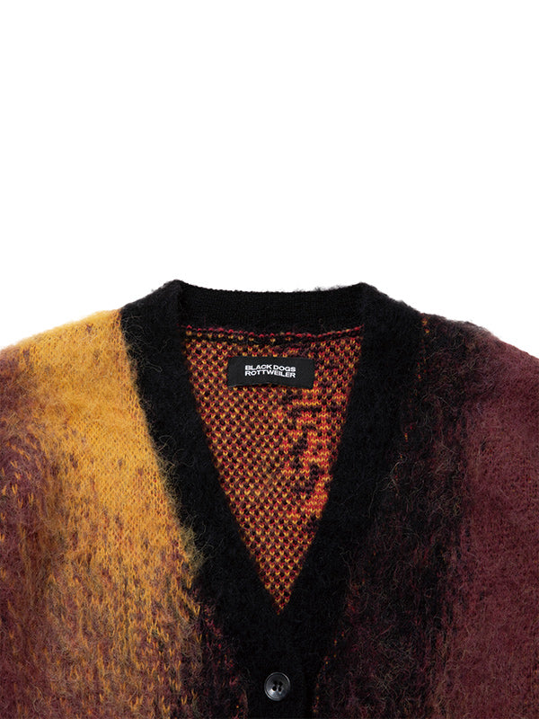 ROTTWEILER ロットワイラー R9 PAINTED CARDIGAN - BLACK -