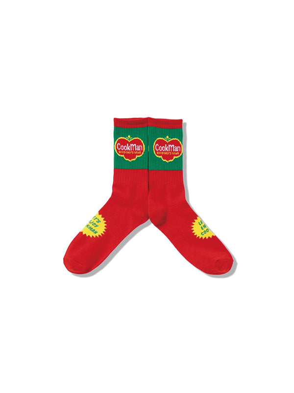 Cookman クックマン ソックス Rib Crew Socks tomato