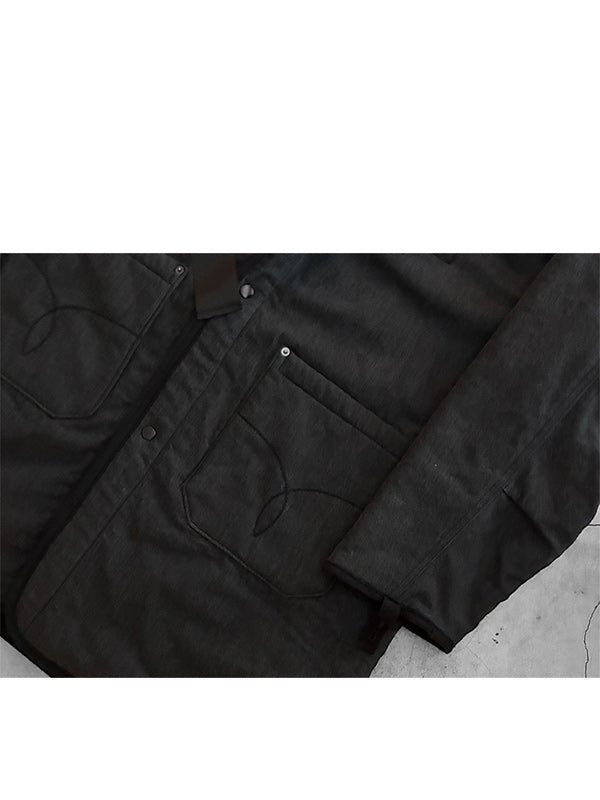 【WINTER SALE】AS STANDARD x SCARPETTA アズ スタンダード x スカルペッタ DENIM ARMY LINER COAT - BLACK -