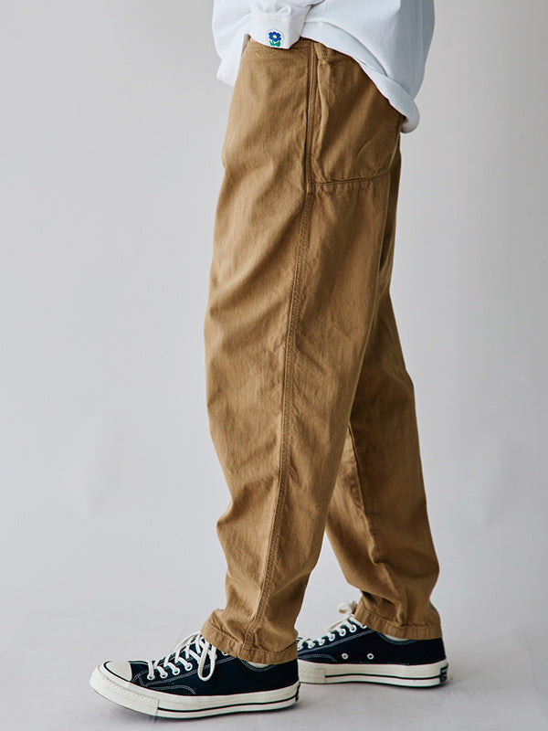 rehacer レアセル Side Pocket Tapered Washed Pants - BEIGE -