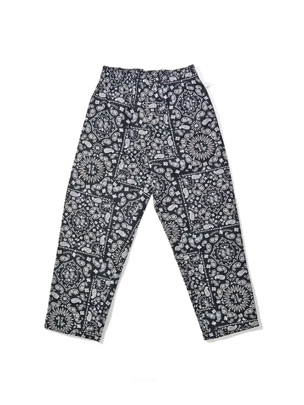 Cookman クックマン シェフパンツ Semiwide Paisley - BLACK -