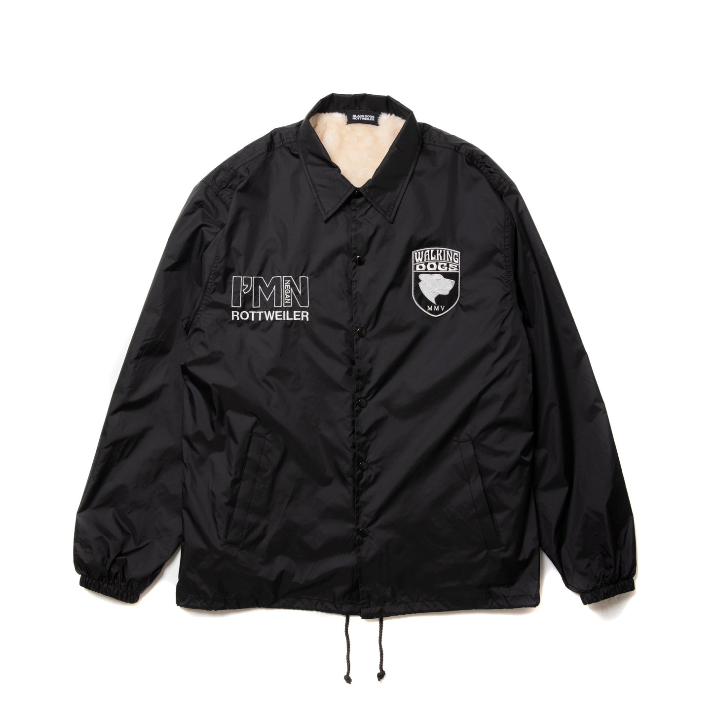 【BLACK FRIDAY SALE】ROTTWEILER ロットワイラー WALKING DOG COACH JACKET - BLACK -