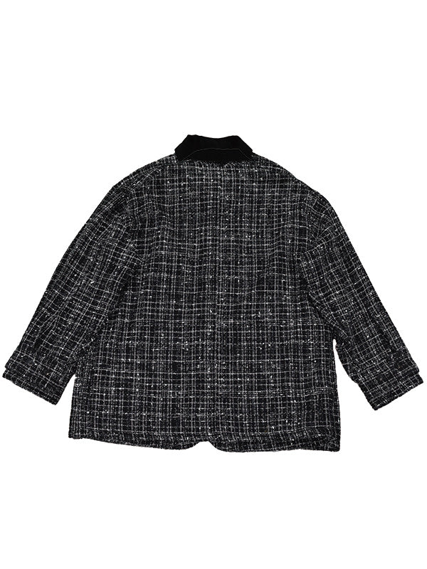 【MORE WINTER SALE】THE JEAN PIERRE ジャン・ピエール Tweed Coverall - BLACK -