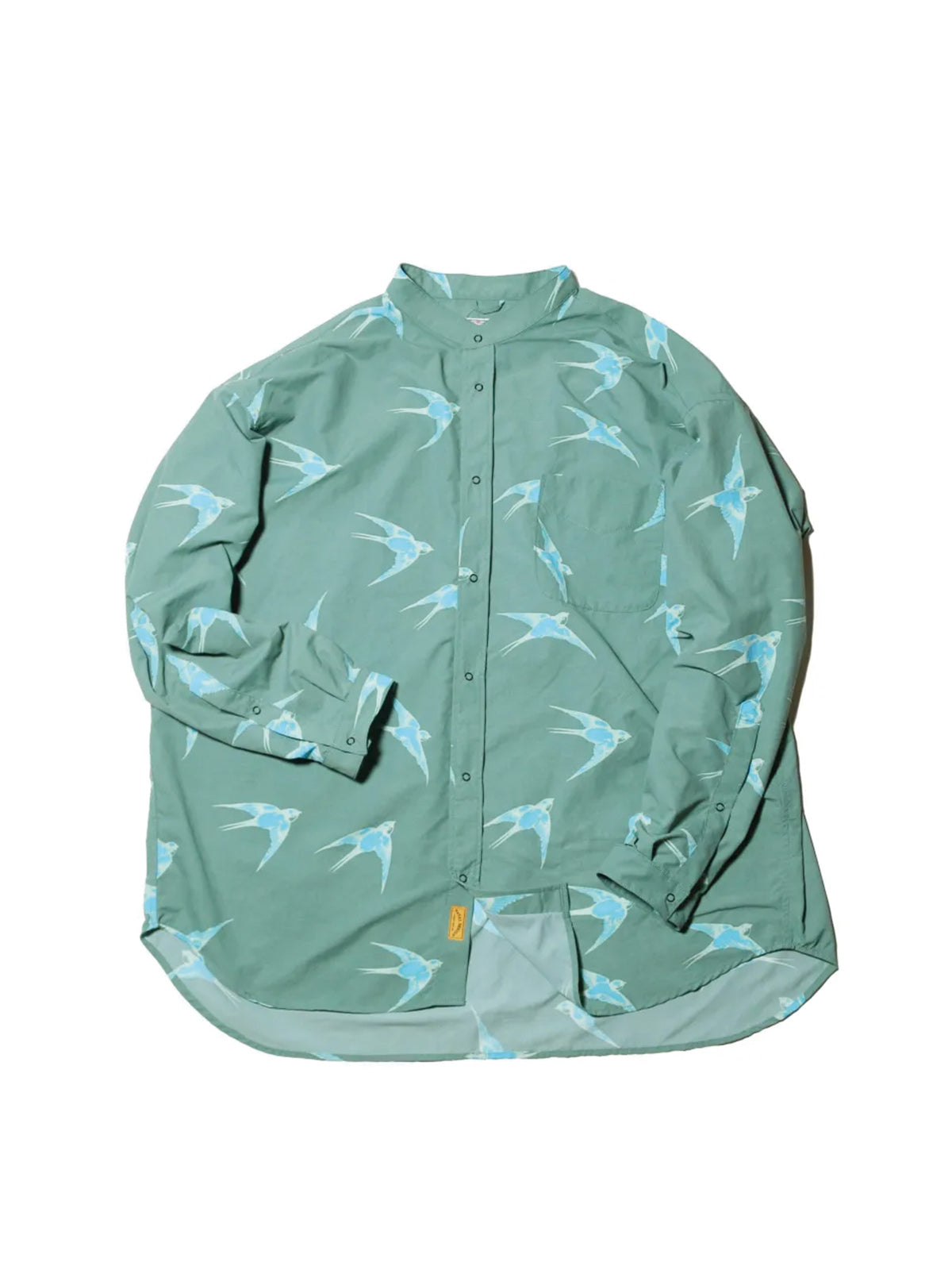 NATAL DESIGN ネイタル デザイン HOME BOUND BANDCOLLAR SHIRTS - ASH MINT -