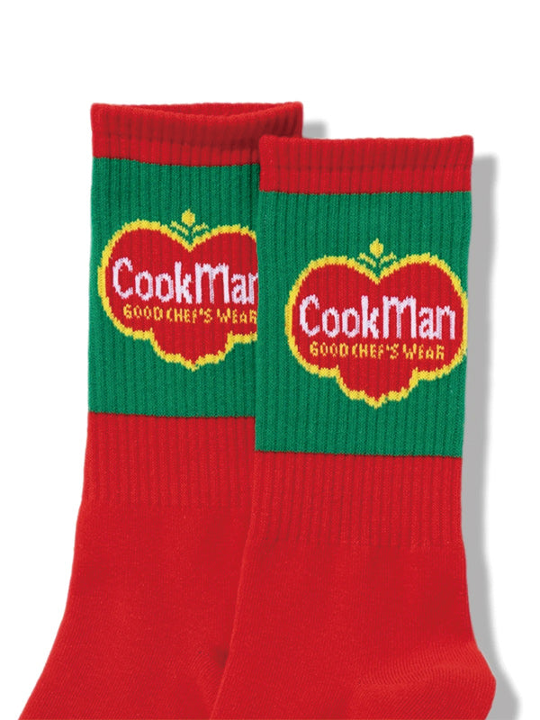Cookman クックマン ソックス Rib Crew Socks tomato